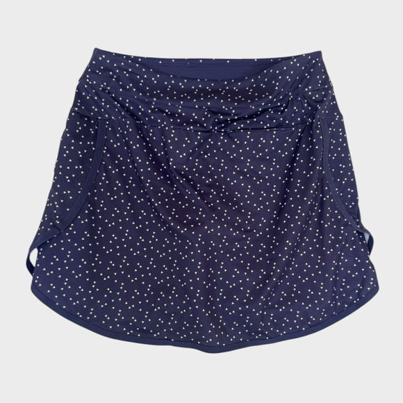 Nike Dri Fit Medium Blue Gray Triangle Print Polyester Skort with Shorts Under - Picture 5 of 6